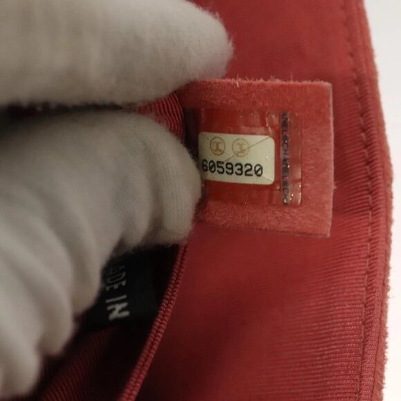 CHANEL Choco Bar Chain Shoulder Bag Suede Pink CC Auth 130967 - Picture 10 of 16